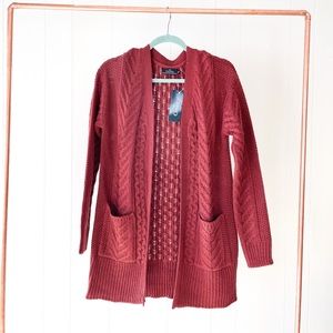 NWT Merlot Knit Cardigan